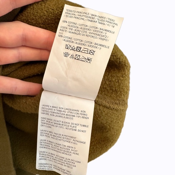 GOLDEN GOOSE Deluxe Brand Elise Oversized Sweatshirt in Musk (Mustard Green) XXS - Picture 10 of 15